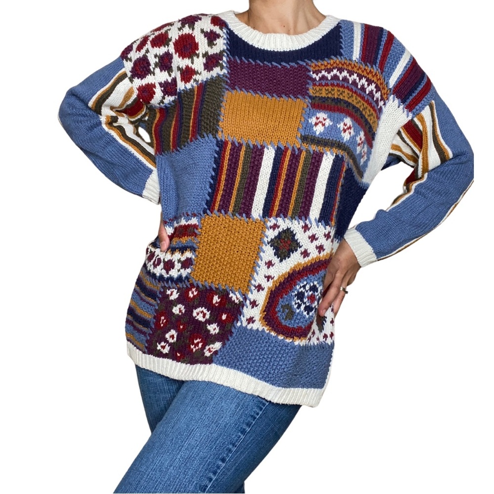 Vintage Cabin Core Patchwork Tapestry Grandma Cor… - image 2